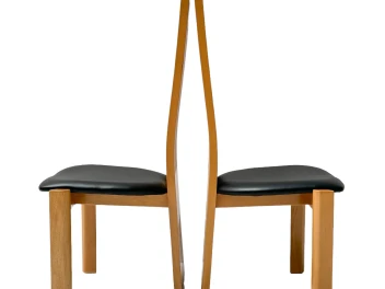 Post-Modern Slatted High Back Dining Room Chairs by Pietro Costantini, 1980s